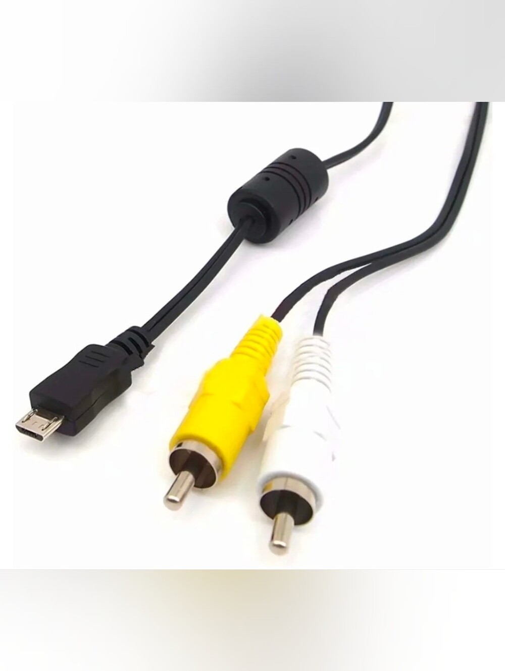 Micro USB Male to 2 RCA AV Audio Video Adapter Cable Cord for Mobile Phone